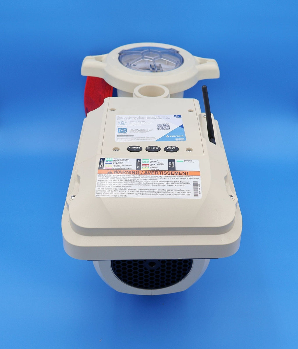 Pentair IntelliFlo3 VSF 1.5 HP pump for model 011066 - Rear view of standard controls and motor