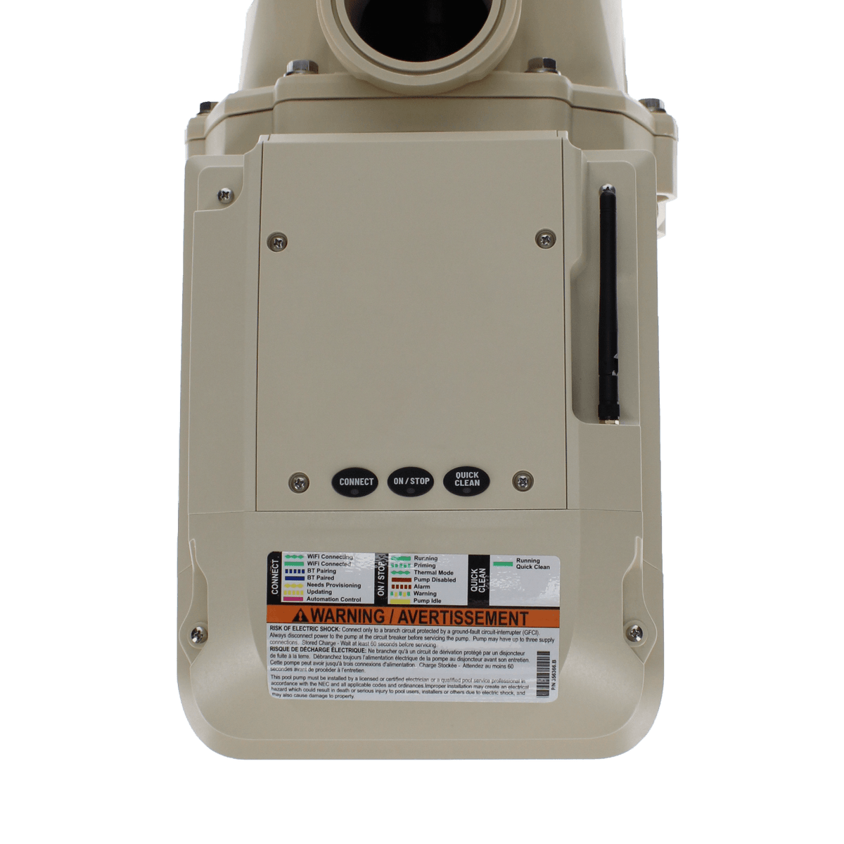 Pentair 011076 IntelliFlo3 VSF 3.0 HP pool pump - Top controls view