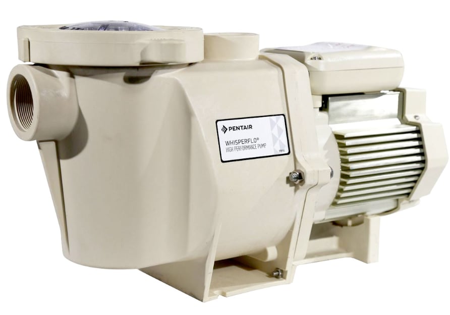 Pentair WhisperFlo 011644 WFK-12 Pool Pump – 3 HP, 3-Phase, 208–230/460V – Front angle showing TEFC motor