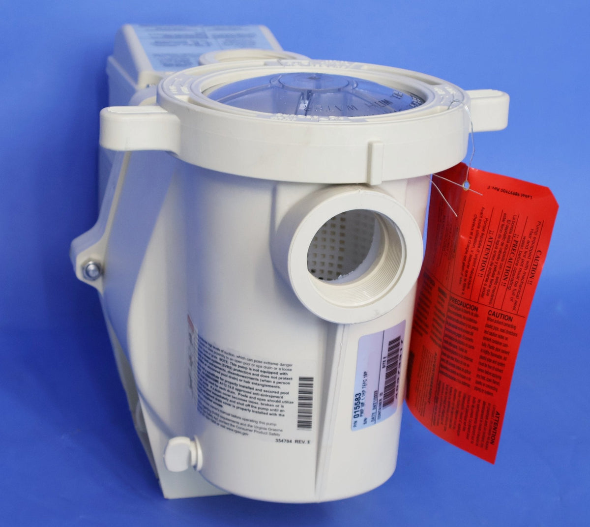 Pentair 015583 WhisperFlo 1.1 THP TEFC pool pump - Front inlet view