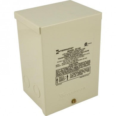 Intermatic PX100 Safety Transformer, 100W, Steel Enclosure, Beige