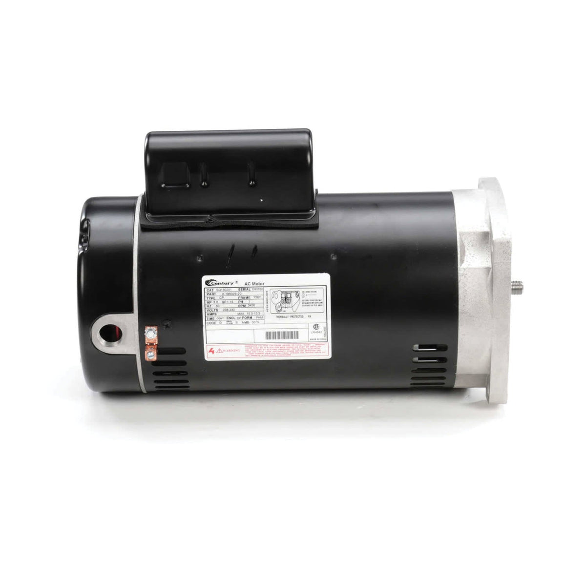 Century Pool Pump Motor, Square Flange, 3HP 230V 56Y — SQ1302V1