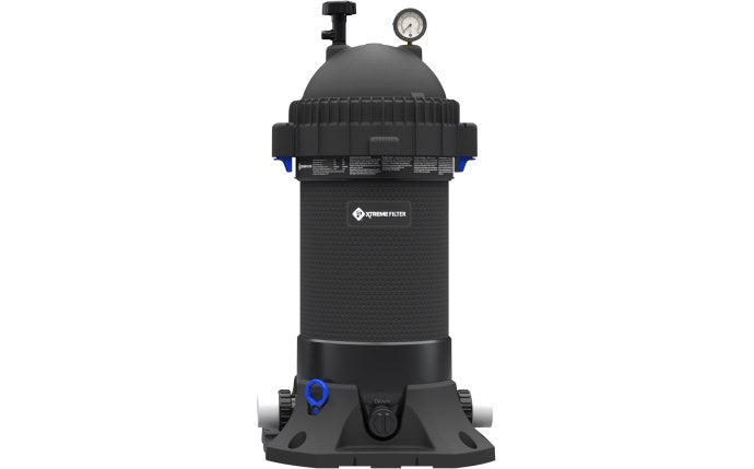 Super-Pro Xtreme XF27000 200 sq. ft. cartridge pool filter – official front view
