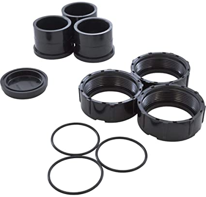 Jandy 2" x 2 1/2" Universal Half Unions and Drain Plug Assembly — R0461800
