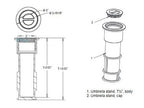 AquaStar US102 Umbrella Stands with Sleeve and Center Cap - alternate view