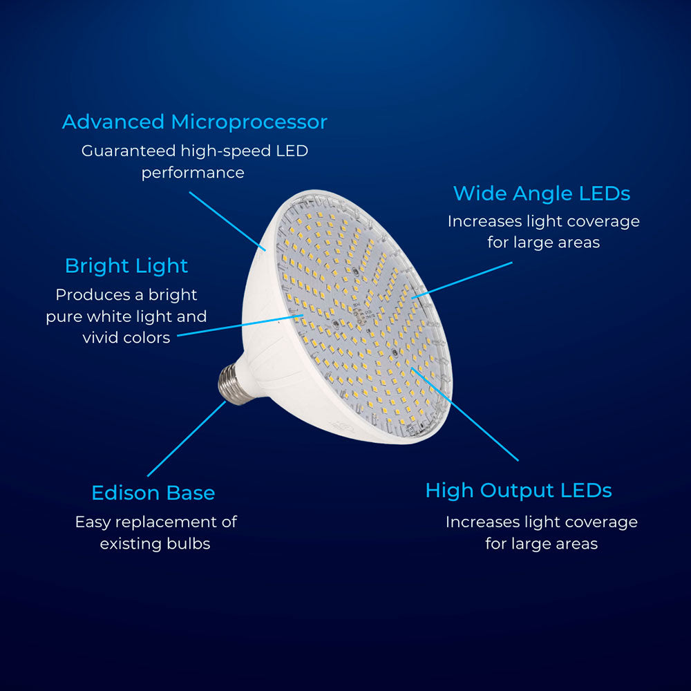 Blue Square Vivid 360 LED Spa Light Bulb - 20 Watts 12 Volts - White — VLB2500-WT - alternate view