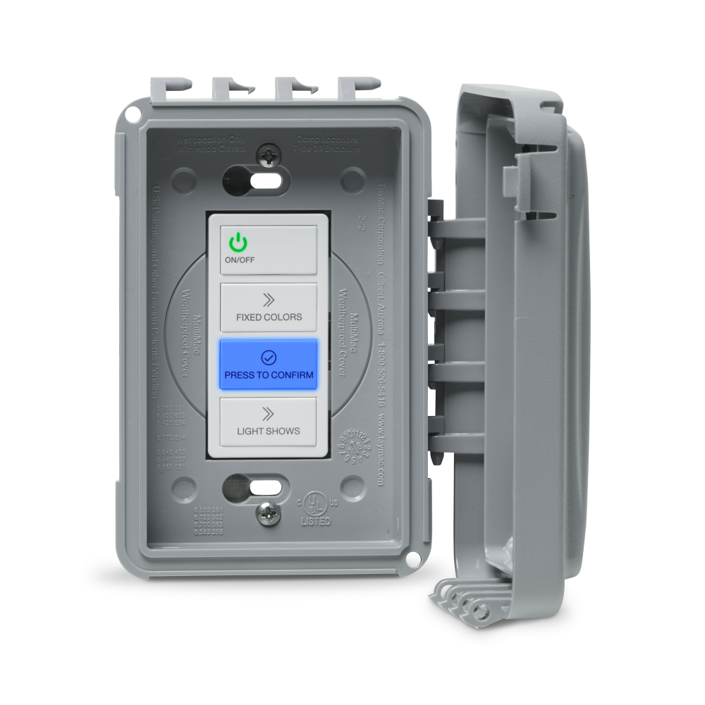 Jandy WaterColor Pool Led Light Controller, 120 VAC, 300W, Wall-Mount, Weatherproof Cover — WLC4C - alternate view