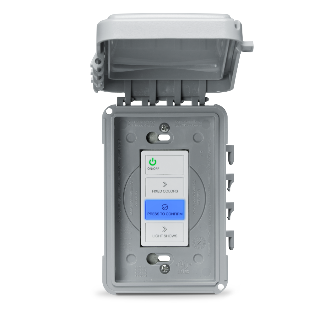 Jandy WaterColor Pool Led Light Controller, 120 VAC, 300W, Wall-Mount, Weatherproof Cover — WLC4C - alternate view
